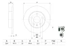 Диск гальмівний (задній) Opel Astra G/H 98-/Meriva A/B 03-/Zafira A/B 99- (264x10) 0 986 478 884 BOSCH 0-986-478-884 (фото 4)