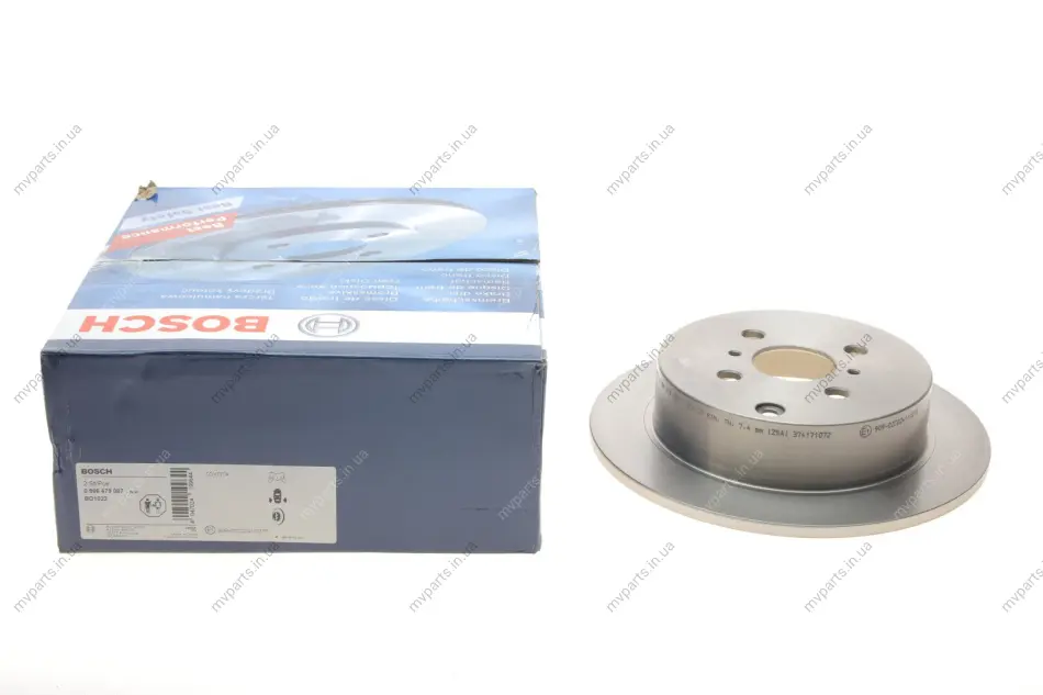 Диск гальмівний (задній) Toyota Corolla/Prius/Yaris 99-08 (269x9) 0 986 479 087 BOSCH 0-986-479-087 (фото 1)
