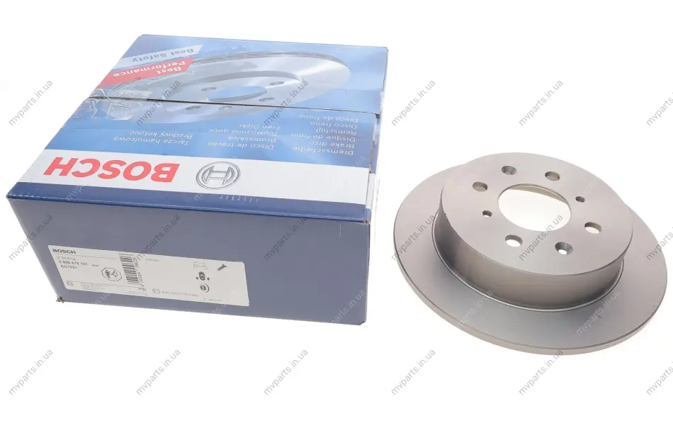 Диск гальмівний (задній) Honda Civic 91-01 (239x9) 0 986 479 101 BOSCH 0-986-479-101 (фото 1)