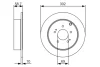 Диск гальмівний (задній) Mitsubishi Grandis 2.0-2.4 03-11 (301.8x10) 0 986 479 532 BOSCH 0-986-479-532 (фото 4)