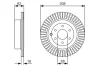 Диск гальмівний Nissan PATHFINDER 05 - задн. (вир-во Bosch) BOSCH 0-986-479-533 (фото 5)