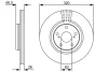 Диск гальмівний (передній) Toyota Avensis/Verso 08- (320x26) 0 986 479 562 BOSCH 0-986-479-562 (фото 4)