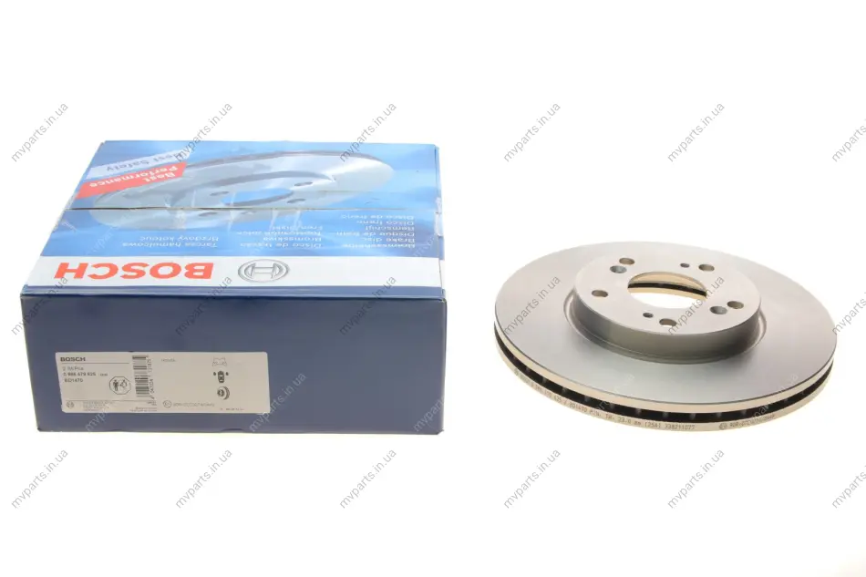 Диск гальмівний (передній) Honda Accord 03-08 (280x25) (вентильований) 0 986 479 625 BOSCH 0-986-479-625 (фото 1)