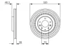 Диск гальмівний (передній) Mazda CX-7/CX-9 06- (320x28) 0 986 479 795 BOSCH 0-986-479-795 (фото 4)