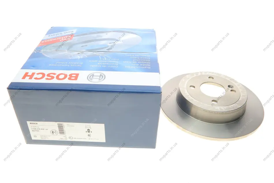 Диск гальмівний (задній) Hyundai Accent IV 10-/Kia Rio III 11- (262.1x10) 0 986 479 A44 BOSCH 0-986-479-A44 (фото 1)