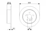 Диск гальмівний (задній) Toyota Rav4 1.8-2.4 94-05 (303x9) (повн.) 0 986 479 C02 BOSCH 0-986-479-C02 (фото 4)