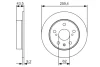 Диск гальмівний (задній) Suzuki Vitara 15-/ SX4 13-/ Swift 10- (259х9) 0 986 479 C44 BOSCH 0-986-479-C44 (фото 1)