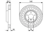 Диск гальмівний (передній) BMW 5 (F10/F11)/6 (F12/F13)/7 (F01-F04) 10- (348x36) (L)(з покр.)(вентил.) 0 986 479 W19 BOSCH 0-986-479-W19 (фото 1)