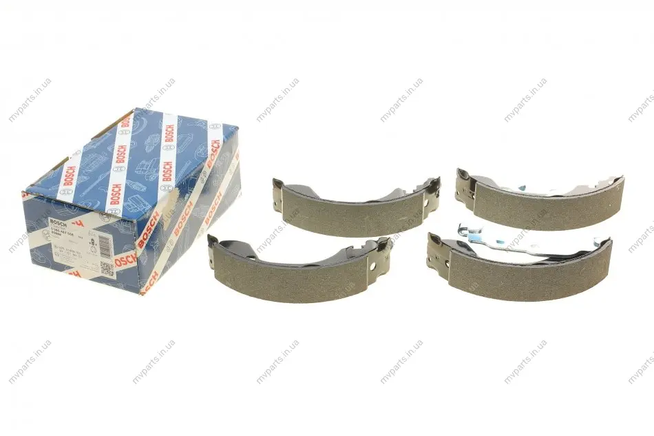 Колодки гальмівні (задні) Nissan Micra/Note/Renault Clio 1.0-2.0 03- (барабанні) 0 986 487 668 BOSCH 0-986-487-668 (фото 1)