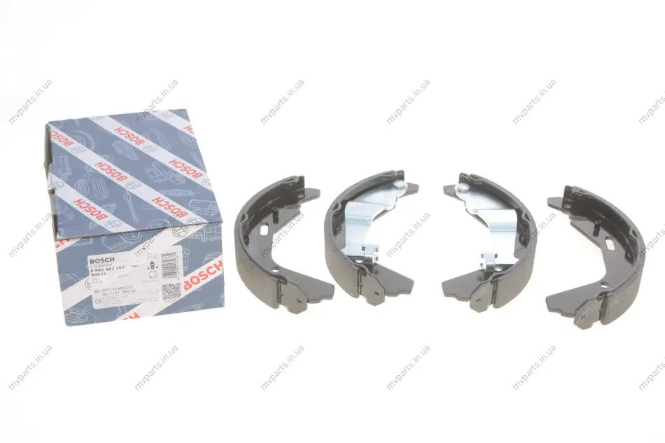 Колодки гальмівні (задні) Opel Agila/Suzuki Justy 00- (барабанні) (200x29) 0 986 487 707 BOSCH 0-986-487-707 (фото 1)