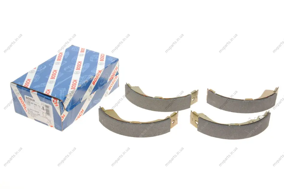 Колодки гальмівні (задні) Hyundai Getz 02-05 (барабанні) (180x32) 0 986 487 909 BOSCH 0-986-487-909 (фото 1)