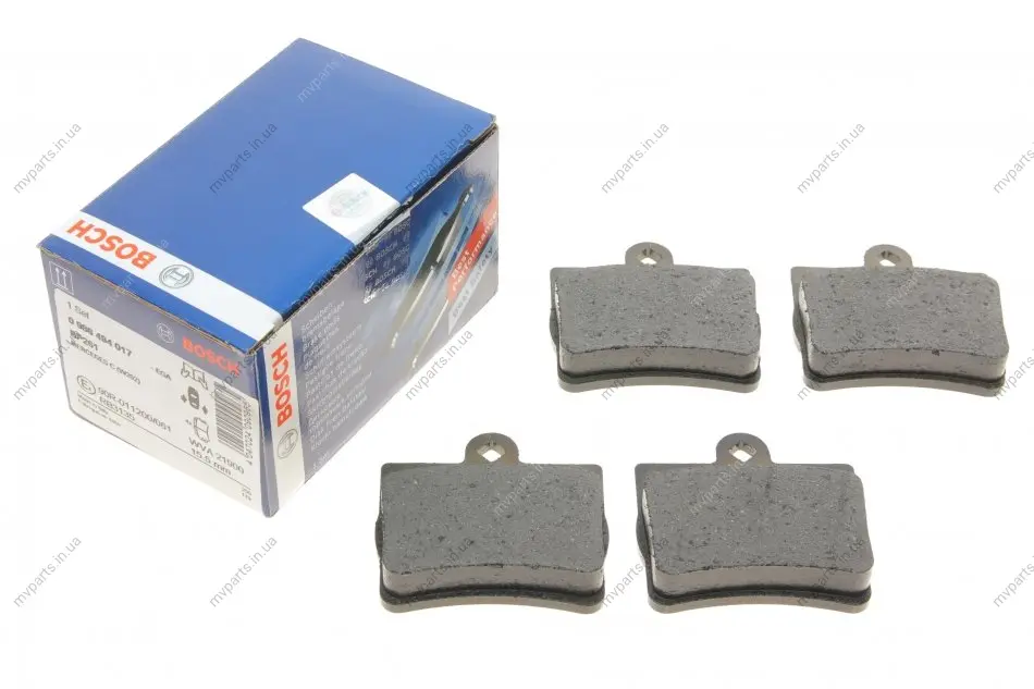 Колодки гальмівні (задні) MB C-class (W202) 93-00 0 986 494 017 BOSCH 0-986-494-017 (фото 1)