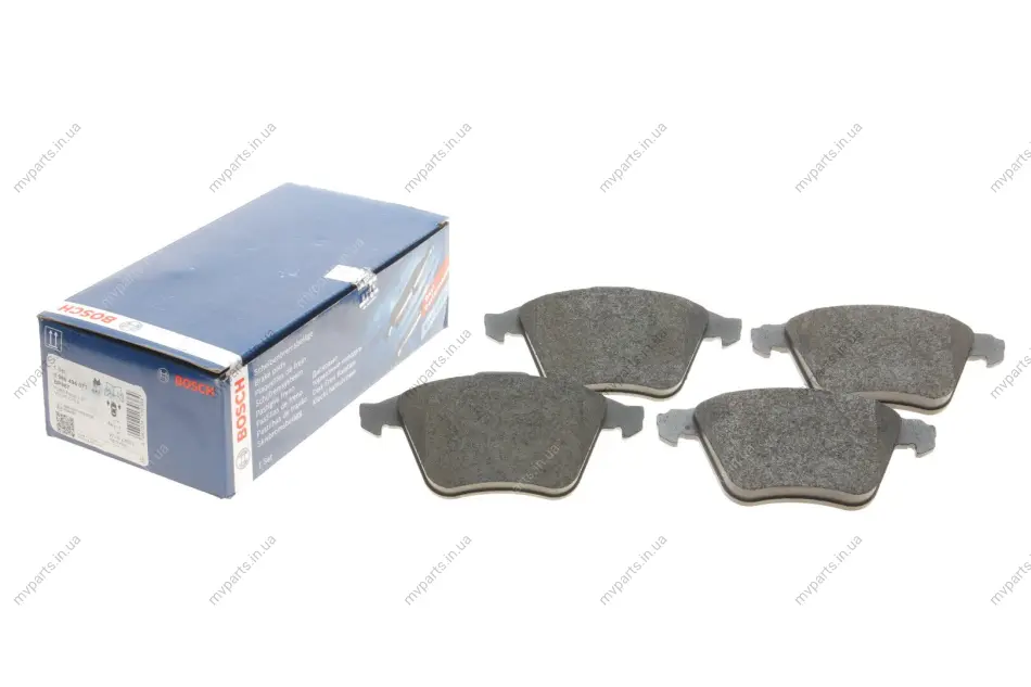 Колодки гальмівні (передні) Ford Focus/Mazda 3/Volvo C30/C70/S40/V50/Opel Vectra C 05-14/V40 12- 0 986 494 077 BOSCH 0-986-494-077 (фото 1)