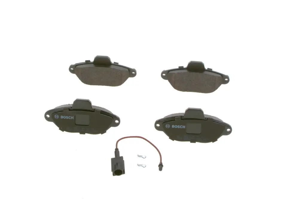 Колодки гальмівні (передні) Fiat 500 07-/Panda 03- (+датчики) 0 986 494 115 BOSCH 0-986-494-115 (фото 1)