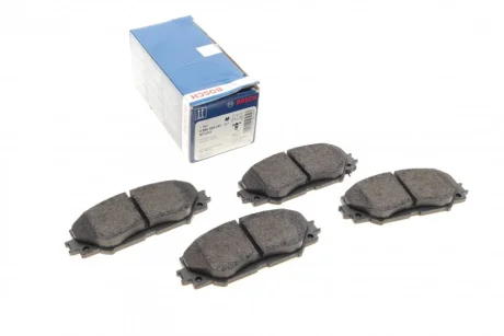 Колодки гальмівні (передні) Toyota Corolla 01-18/Auris 07-12/Rav4 III 05-/Yaris/Prius+ 12- 0 986 494 240 BOSCH 0-986-494-240