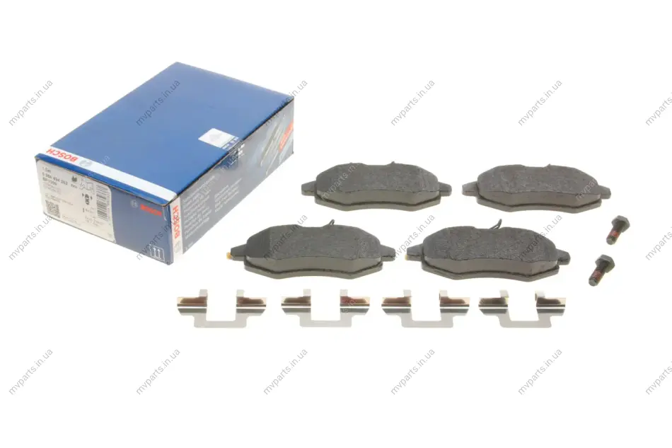 Колодки гальмівні (передні) Citroen C2 03-12/Citroen С3 02- 0 986 494 262 BOSCH 0-986-494-262 (фото 1)