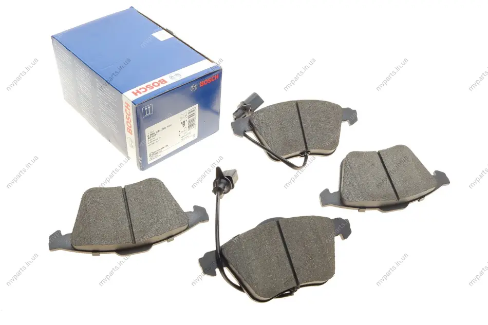Колодки гальмівні (передні) Audi A6 97-05 (+датчики) 0 986 494 283 BOSCH 0-986-494-283 (фото 1)