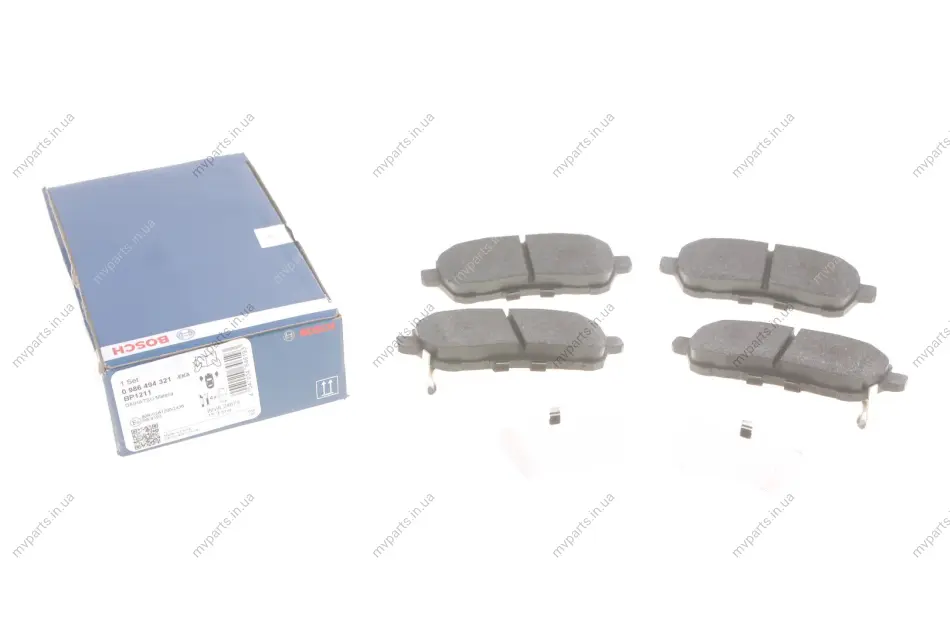 Колодки гальмівні (передні) Suzuki Swift 10- 0 986 494 321 BOSCH 0-986-494-321 (фото 1)
