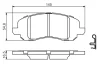 Колодки гальмівні (передні) Jeep Compass/Patriot 06- 0 986 494 575 BOSCH 0-986-494-575 (фото 6)