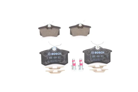 Колодки гальмівні (задні) VW Caddy III 04-/Peugeot 308 07-/Citroen C4 04- 0 986 494 621 BOSCH 0-986-494-621