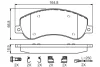 Колодки гальмівні (передні) Ford Transit 06-14/VW Amarok 10- (з датчиками) 0 986 494 624 BOSCH 0-986-494-624 (фото 5)