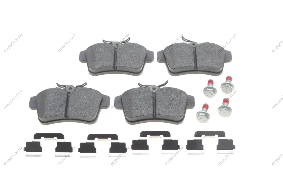 Колодки гальмівні (задні) Citroen C4 09-/DS4/DS5 11-15/Peugeot 308/508/3008/5008 09-18 (з прижимною пластиною) 0 986 494 640 BOSCH 0-986-494-640 (фото 1)
