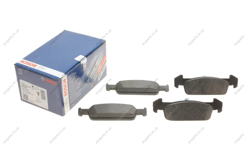 Колодки гальмівні (передні) Dacia Logan II/Sandero II 12-/Renault Logan 11-/Sandero 13/Clio IV 18- 0 986 494 697 BOSCH 0-986-494-697 (фото 1)