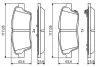 Колодки гальмівні (задні) Hyundai Genesis/Kia Quoris 14- 0 986 494 766 BOSCH 0-986-494-766 (фото 7)