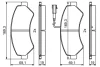 Колодки гальмівні (передні) Citroen Jumper/Fiat Ducato/Peugeot Boxer 2.0-3.0HDi 06- R16(з датчиком) 0 986 494 799 BOSCH 0-986-494-799 (фото 6)