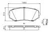 Колодки гальмівні (передні) Mazda CX-7 2.2-3.7 06- 0 986 494 879 BOSCH 0-986-494-879 (фото 7)