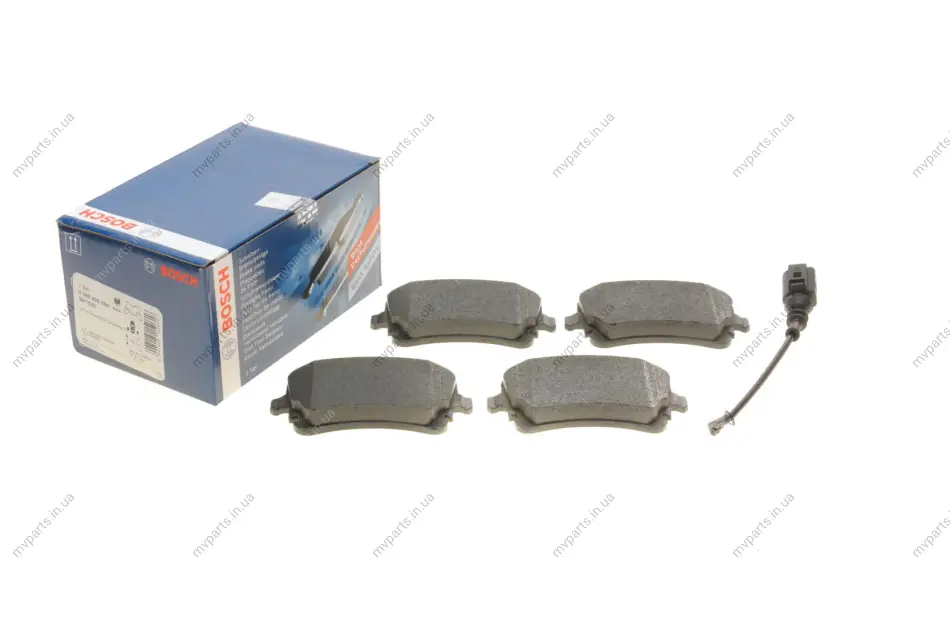 Колодки гальмівні (задні) VW T5 03- (Lucas) (з датчиком) 0 986 495 094 BOSCH 0-986-495-094 (фото 1)