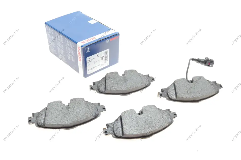 Колодки гальмівні (передні) Audi A3/Q2/Q3/Seat/Skoda Octavia/Kodiaq/VW Golf/Passat B8 12- (+датчик) 0 986 495 347 BOSCH 0-986-495-347 (фото 1)