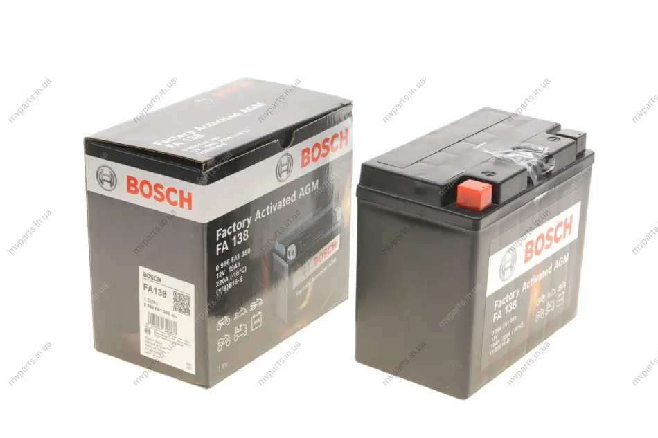 Акумуляторна батарея 19Ah/210A (175x100x155/+L/B0) (AGM) Factory Activated AGM 0 986 FA1 380 BOSCH 0-986-FA1-380 (фото 1)