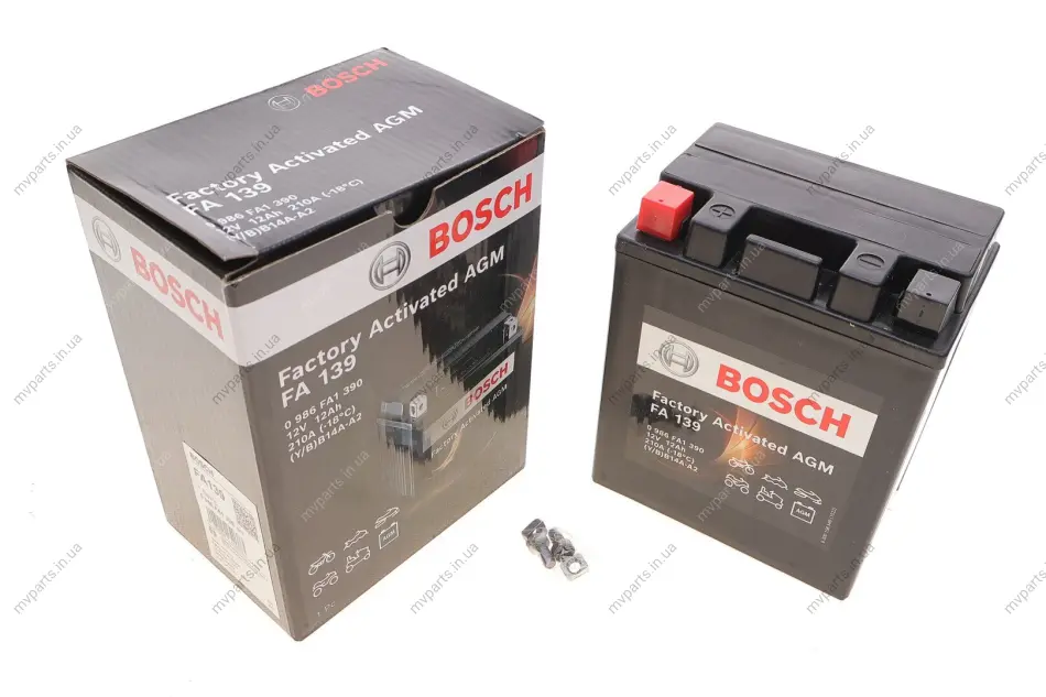 Акумуляторна батарея 12Ah/210A (133x174x90/+L/B0) (AGM) Factory Activated AGM 0 986 FA1 390 BOSCH 0-986-FA1-390 (фото 1)