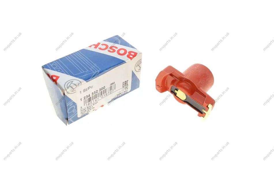 Бігунок розподілювача запалювання Audi/Opel/VW 1.3-2.2 81- 1 234 332 300 BOSCH 1-234-332-300 (фото 1)