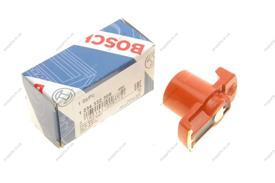 Бігунок розподільника запалювання Audi/Opel/VW 1.3-2.2 81- 1 234 332 309 BOSCH 1-234-332-309 (фото 1)