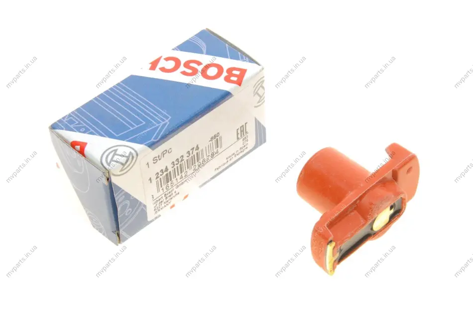 Бігунок розподільника запалювання Audi 80/100/A6 2.0-2.3/VW Caddy 1.4-1.6i/T4 2.0/2.5i 1 234 332 374 BOSCH 1-234-332-374 (фото 1)