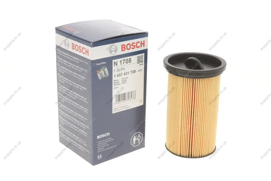 Фільтр паливний BMW 3 (E46) 2.0D 98-05 1 457 431 708 BOSCH 1-457-431-708 (фото 1)
