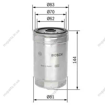 Фільтр паливний Fiat Ducato/Citroen Jumper 2.0/2.8HDI -02 1 457 434 314 BOSCH 1-457-434-314 (фото 1)