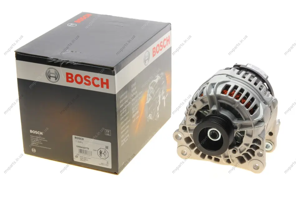 Генератор Audi A2/A3/Skoda Fabia/Octavia/VW Caddy/Golf 1.9TDI /MB Vito 1,4-3,2 96- (14V/90A) 1 986 A00 779 BOSCH 1-986-A00-779 (фото 1)