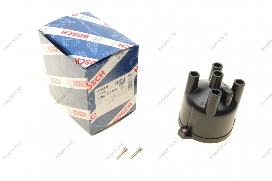 Кришка розподільника запалювання Mitsubishi Colt 1.4/ Lancer 2.0 81-84 1 987 233 046 BOSCH 1-987-233-046 (фото 1)