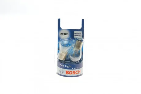 Автолампа P21W 12V 21W BA15s Pure Light (BL) (к-кт 2шт) 1 987 301 017 BOSCH 1-987-301-017