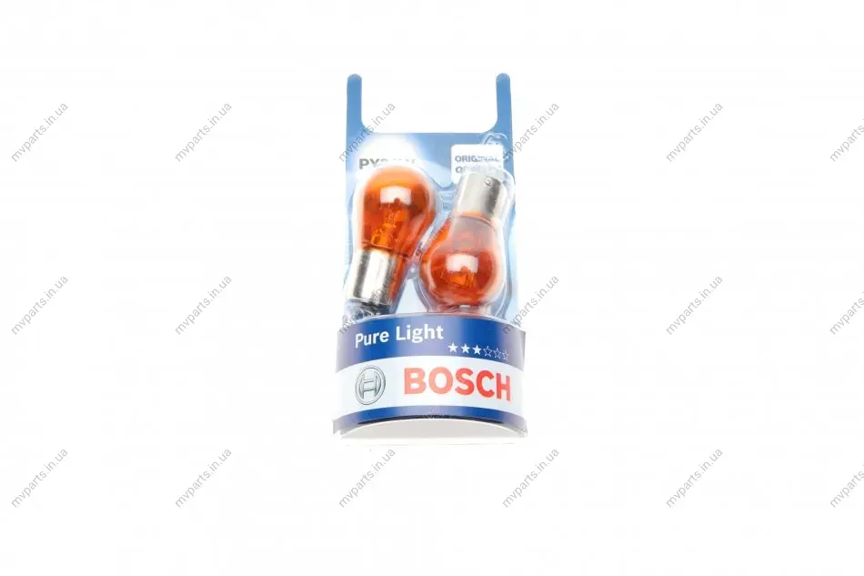 Автолампа PY21W 12V 21W BAU15s (к-кт 2шт) 1 987 301 018 BOSCH 1-987-301-018 (фото 1)