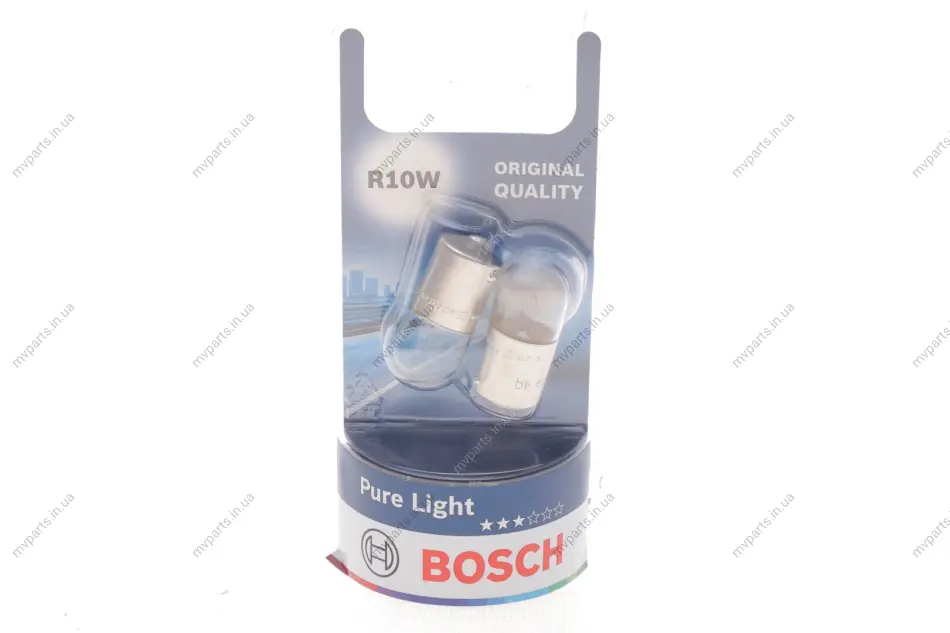 Автолампа R10W 12V 10W BA15s Pure Light (блістер/к-кт 2шт) 1 987 301 019 BOSCH 1-987-301-019 (фото 1)