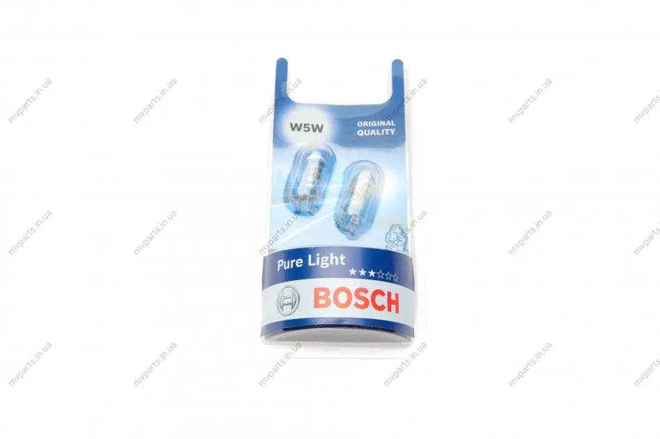 Автолампа W5W 12V 5W W2.1x9.5d (к-кт 2шт) 1 987 301 026 BOSCH 1-987-301-026 (фото 1)
