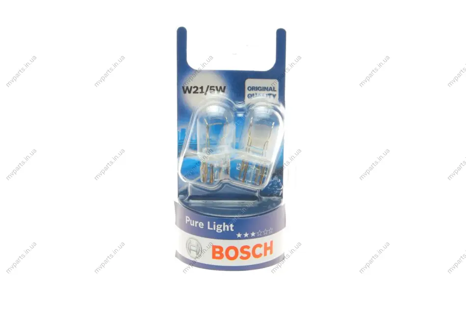 Автолампа W21/5W 12V 21/5W W3x16q Pure Light (без цоколя) 1 987 301 079 BOSCH 1-987-301-079 (фото 1)