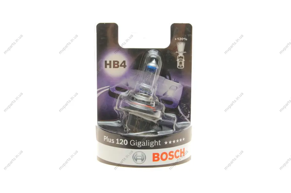 Автолампа HB4 12V 51W P22d Plus 120 Gigalight 1 987 301 132 BOSCH 1-987-301-132 (фото 1)