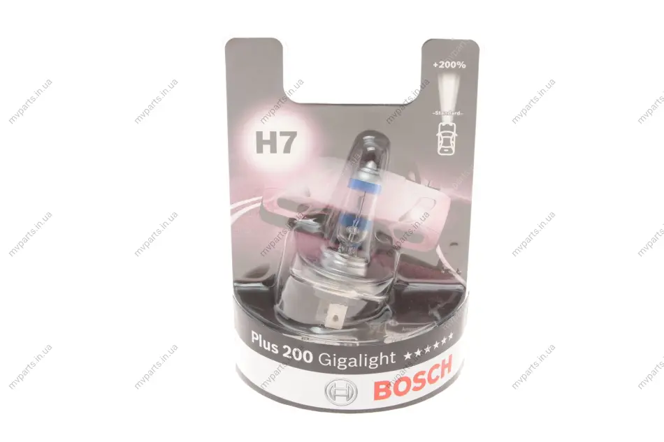 Автолампа H7 12V 55W PX26d Plus 200 Gigalight (BL/1 шт.) 1 987 301 145 BOSCH 1-987-301-145 (фото 1)