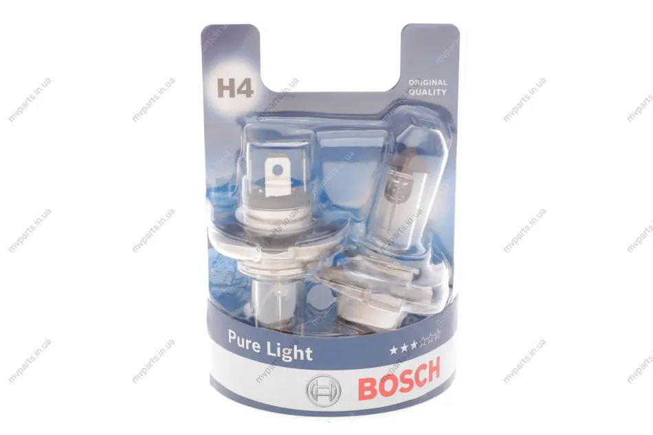 Автолампа H4 12V 60/55W P43t Pure Light DBL (к-кт 2шт) 1 987 301 410 BOSCH 1-987-301-410 (фото 1)
