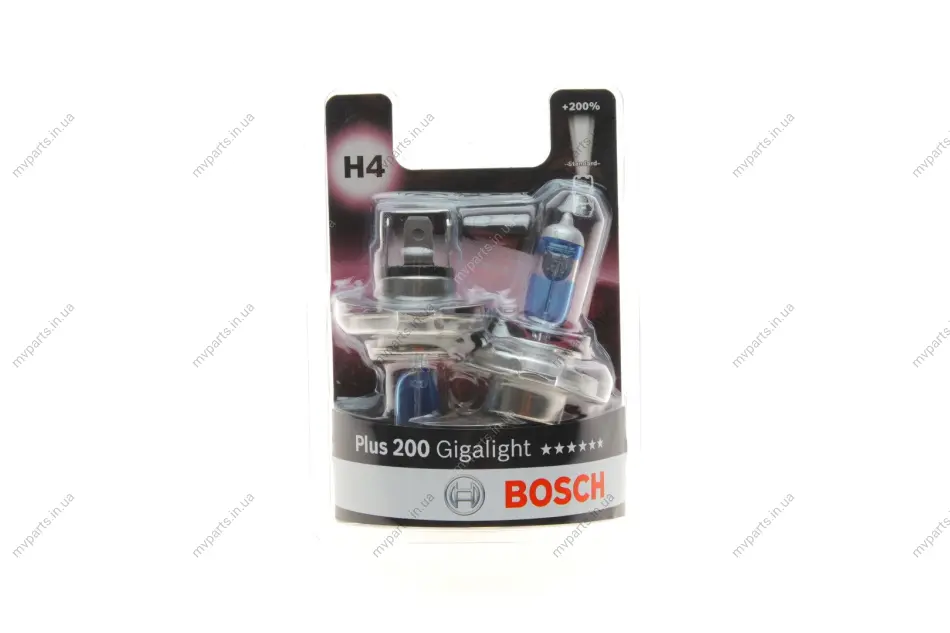 Автолампа H4 12V 60/55W P43t Plus 200 Gigalight (к-кт 2 шт) BL 1 987 301 435 BOSCH 1-987-301-435 (фото 1)